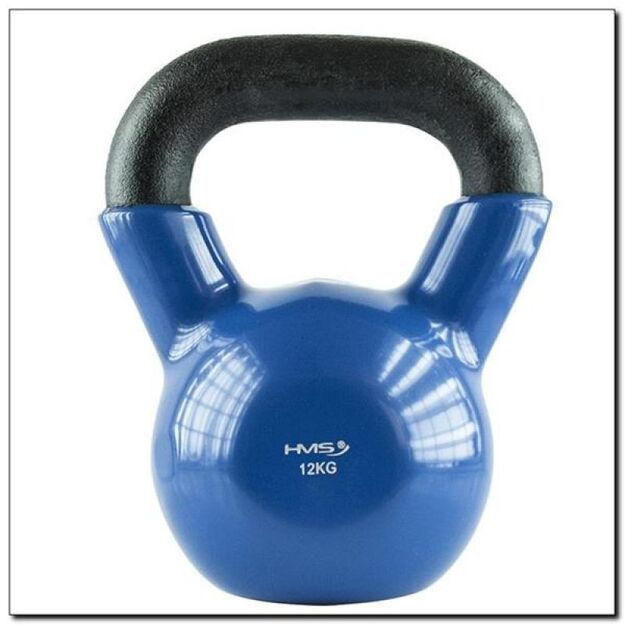 Blue HMS KNV12 cast iron kettlebell 12kg