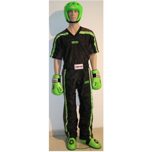 TOP TEN NEON kickboxing outfit black and green