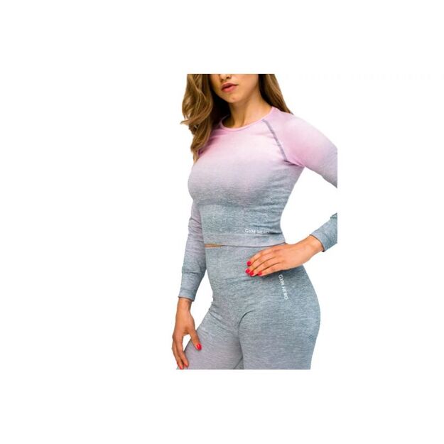 GymHero Ombre Rushguard Longsleeve LONG-MILKSHAKE Pink L