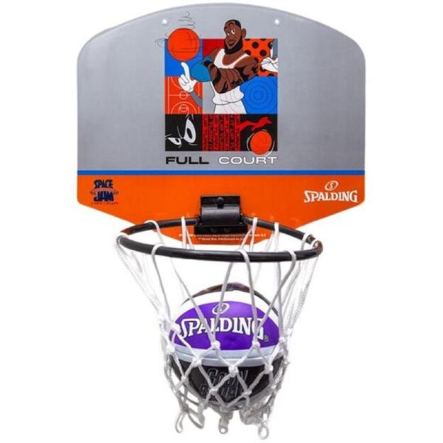 Spalding Space Jam Tune Squad Mini Basketball Backboard Gray and Orange 79007Z