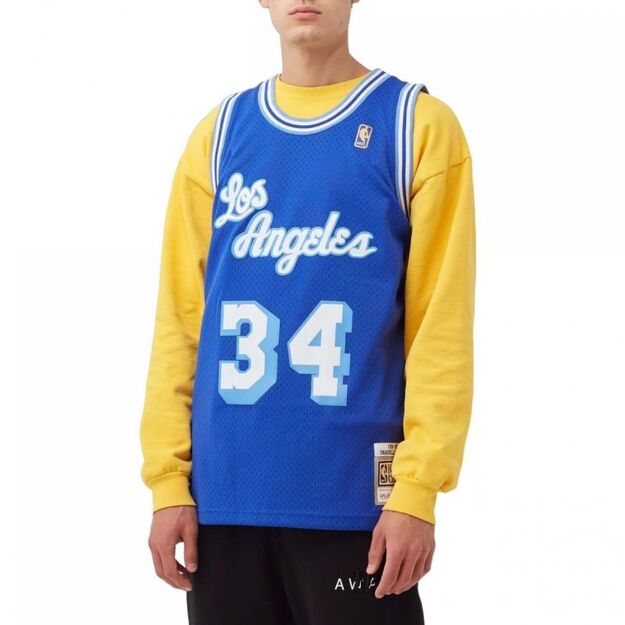 Mitchell & Ness NBA Swingman Los Angeles Lakers Shaquille O\ Neal M T-shirt SMJYAC18013-LALROYA96SON