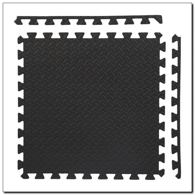 Dark gray puzzle mat 9 pieces 12mm HMS MP12
