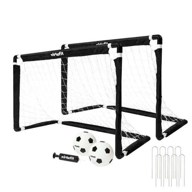 VIRTUFIT CHILDREN\ S SOCCER GOAL SET WITH 2 BALLS AND PUMP - SOCCER GOALS - 92