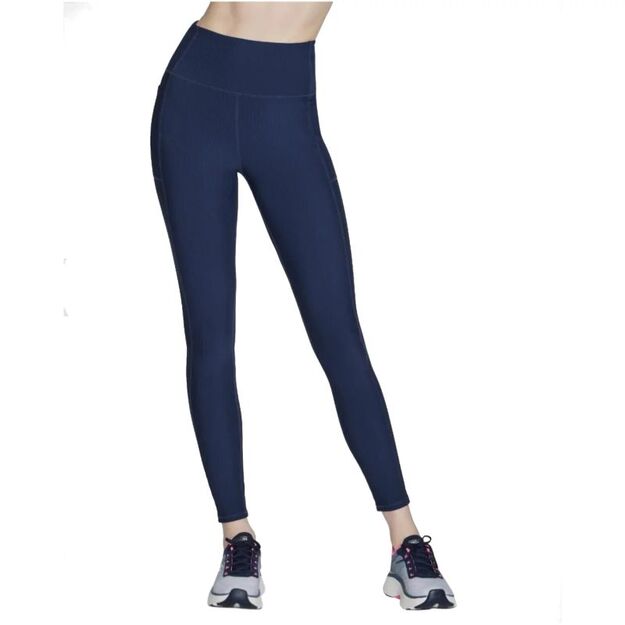 Skechers GO Flex Rib Fl HW Legging LG2-NVY Navy Blue L