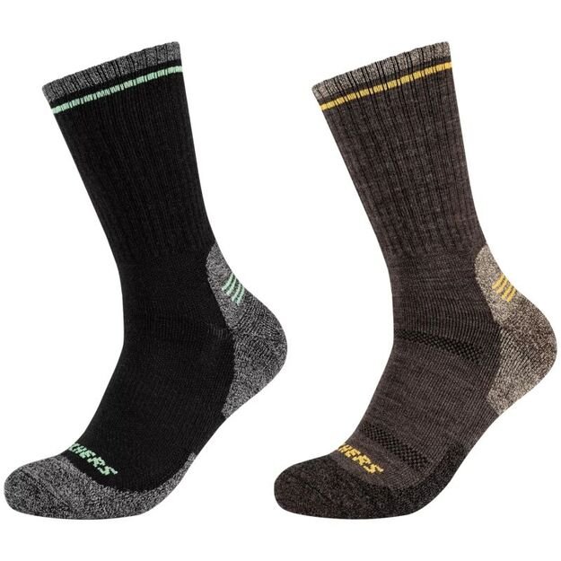 Skechers 2PPK Men Trail Wool Socks SK41104-8997 Black 39-42
