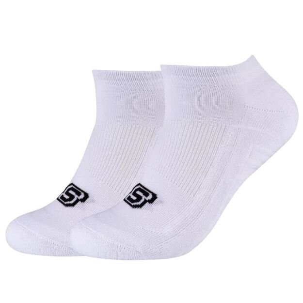 Skechers 2PPK Basic Cushioned Sneaker Socks SK43024-1000 White 39-42
