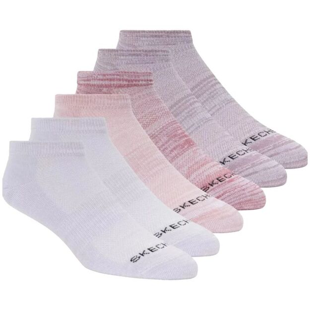 Skechers 6pk Womens Non Terry Low Cut Socks S108498-PNK Pink 36-40