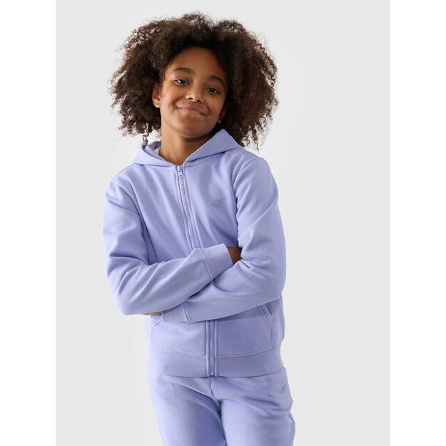 Girls\  sweatshirt with a hood, 4F Junior 4FJWMM00TSWSF1315-32S