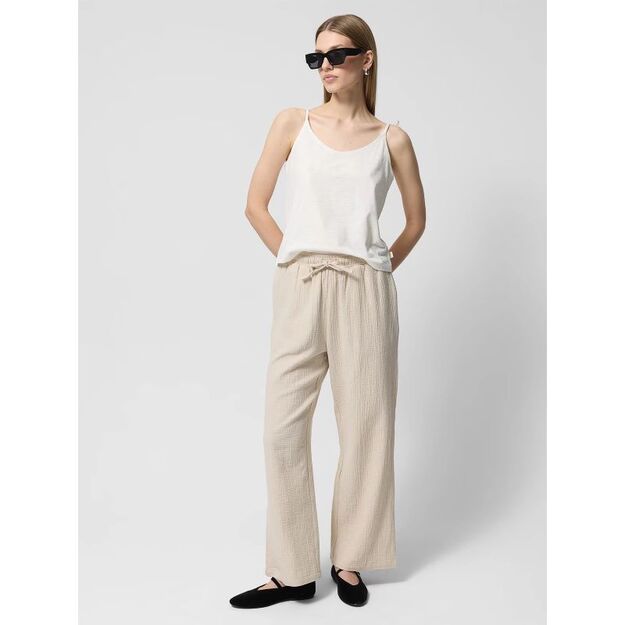 Women\ s Outhorn Cotton Muslin Trousers OTHWSS24TTROF1017-83S