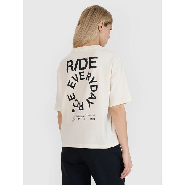 Women\ s oversize printed T-shirt 4F 4FWSS25TTSHF1993-11S