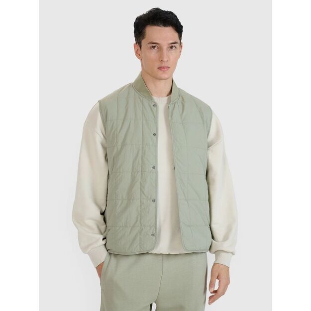 Men\ s sleeveless vest with stand-up collar 4F 4FWSS25TVJAM210-44S