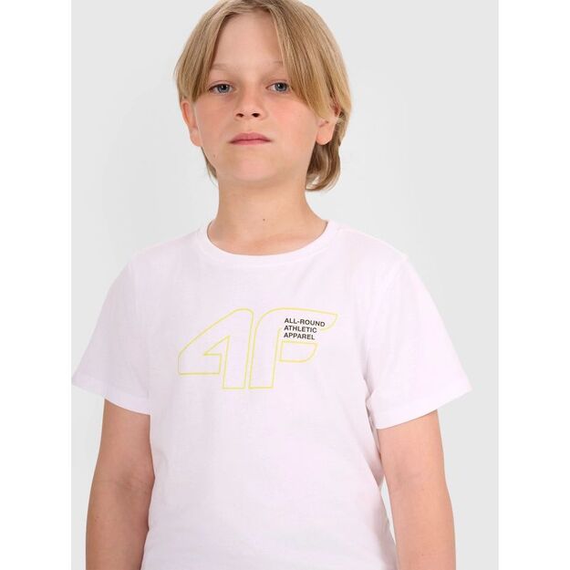 Boys\  t-shirt with print 4F 4FJWAW25TTSHM2417-10S
