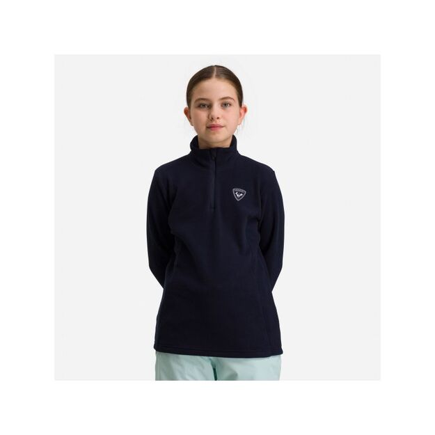 ROSSIGNOL Girl 1/2 Zip Fleece Sweatshirt Navy Blue