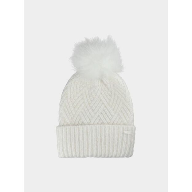 Girls\  winter hat with pompom 4F Junior 4FJWAW24ACAPF419-12S