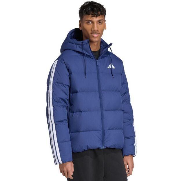 Men\ s adidas Ess 3S PD HD J jacket navy blue JX7799