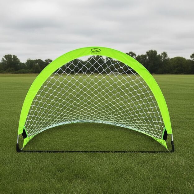 Pop-up soccer training goal - neon green (M) 120x80x80 cm
