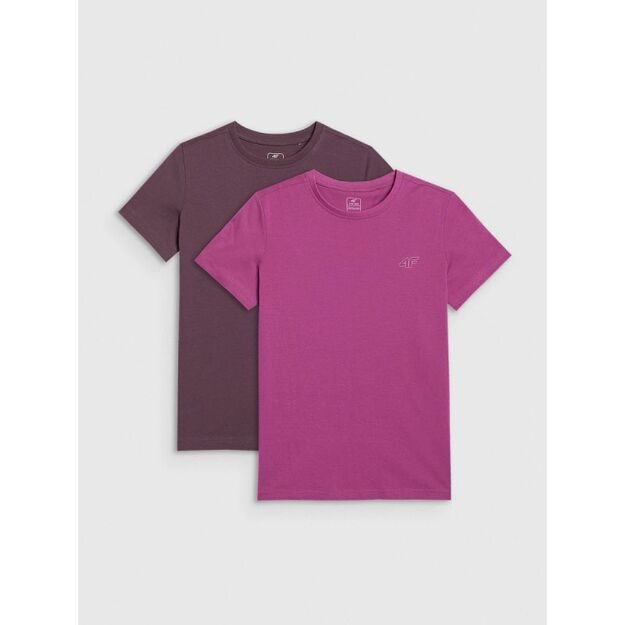 Regular plain T-shirt (SET OF 2) for children 4F 4FJRAW25TTSHU3157-92S