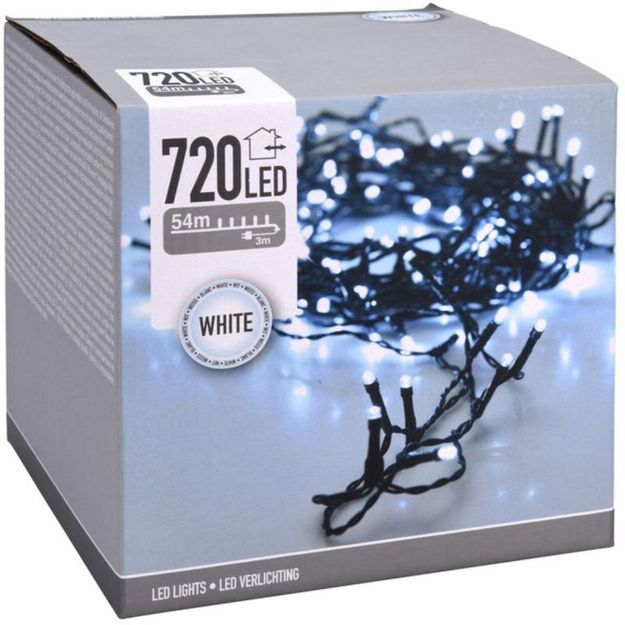 CHRISTMAS TREE LIGHTS LIGHT CHAIN 720 LED COOL WHITE