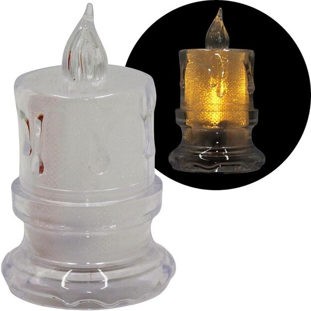 DECORATIVE CANDLE 5x8CM DECORATED LED