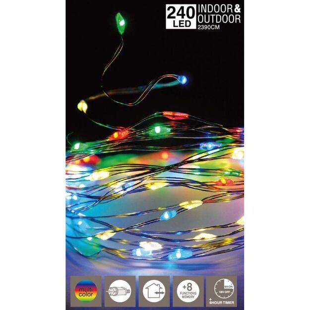WIRE LAMPS GARLAND 240 LED MULTICOLOR