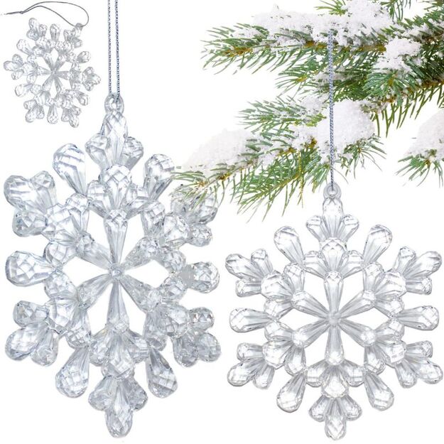 SNOWFLAKE HANGING DECORATION 12x12 CM PATTERN 3