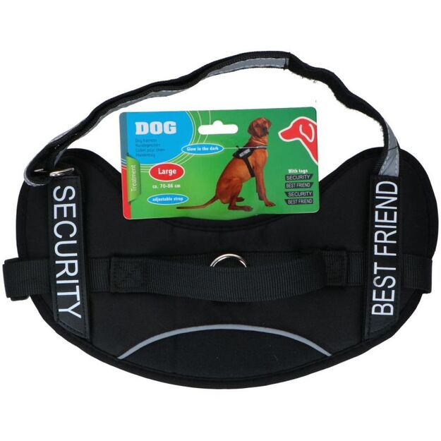 DOG HARNESS WITH REFLECTIVE TAPE 41 - 67 CM LARGE