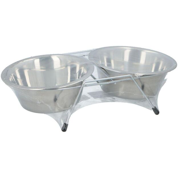 DOG AND CAT BOWL STAINLESS STEEL 2x550ML