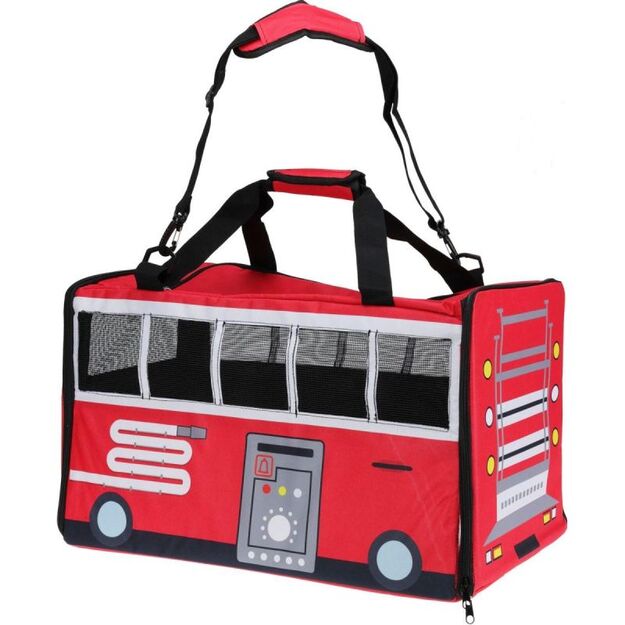 PET CARRIER 52X30X32.5CM PET BUS RED