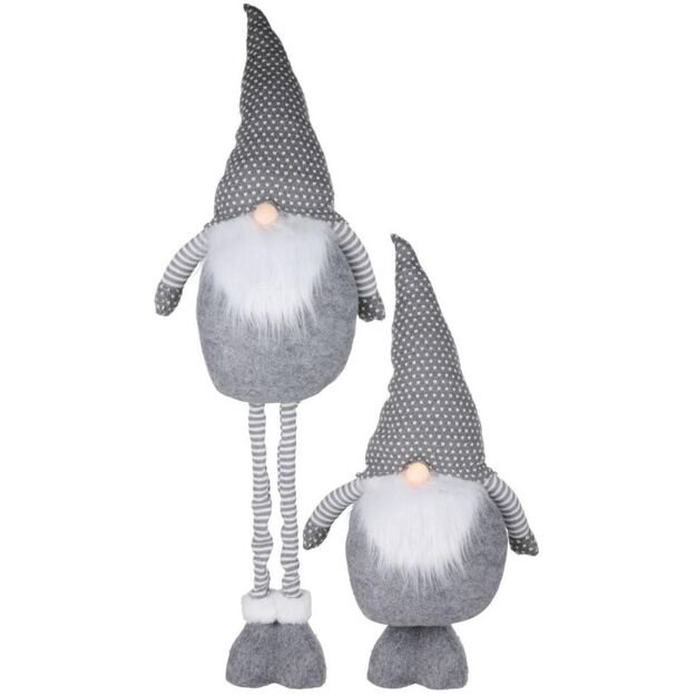 SANTA CLAUS ON TELESCOPIC LEGS 30X18X100CM ARTICASA GRAY