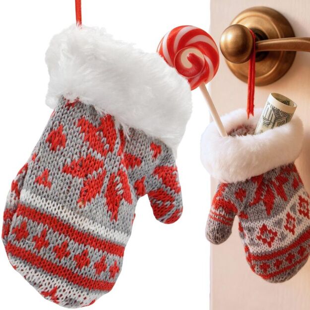 GLOVE PENDANT FOR GIFT 12CM GRAY