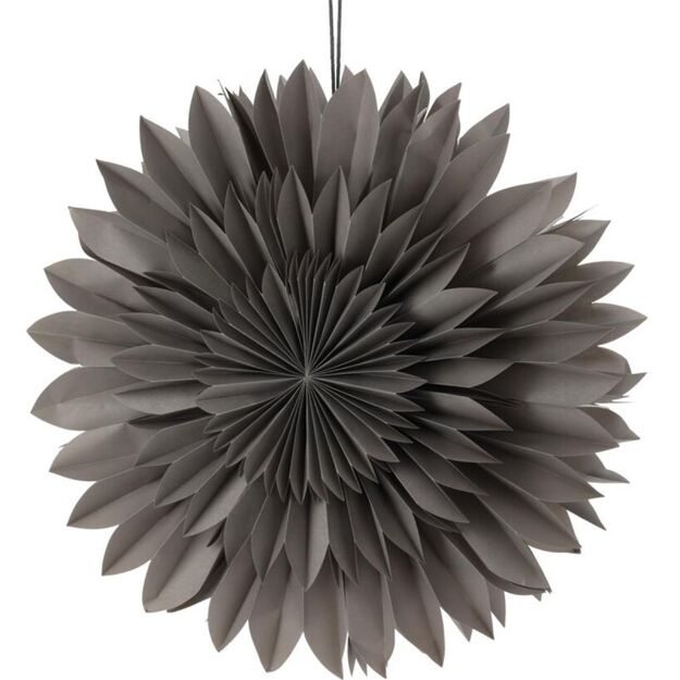 DECORATIVE HANGING PAPER STAR 3D 50CM GRAY