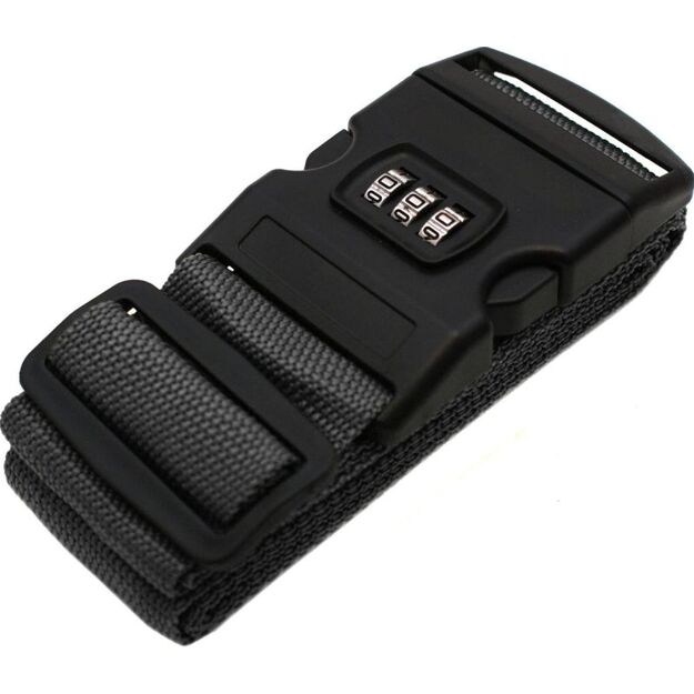 UNIVERSAL SECURITY STRAP FOR SUITCASE 180x5CM WITH CODE PROWORLD GRAY