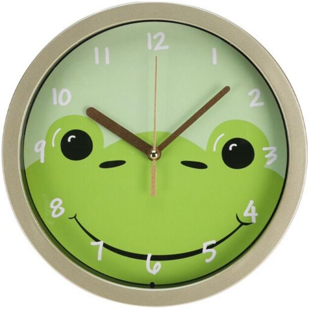KIDS ANIMAL WALL CLOCK 20 CM FROG