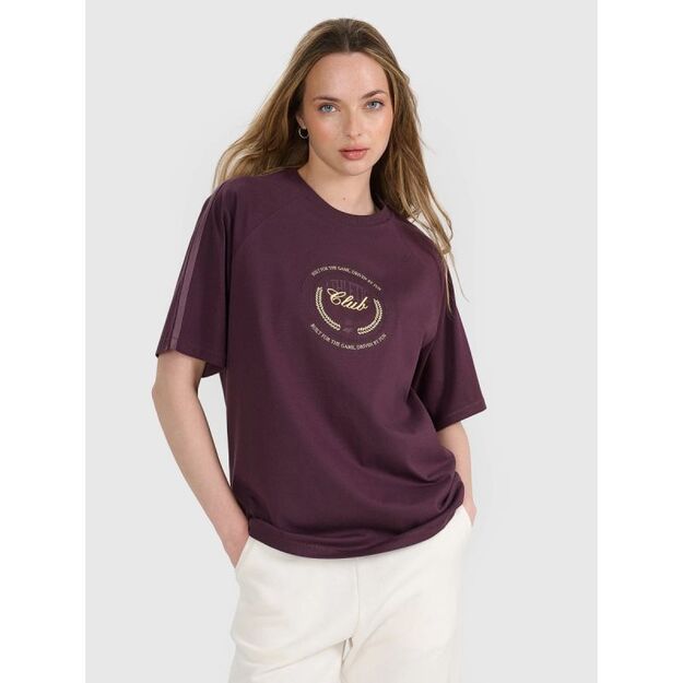 Women\ s oversize printed T-shirt 4F 4FRSS25TTSHF2791-50S