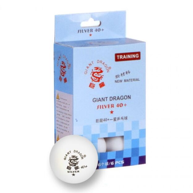 SMJ Silver Star 6-pack ping pong ball 8331