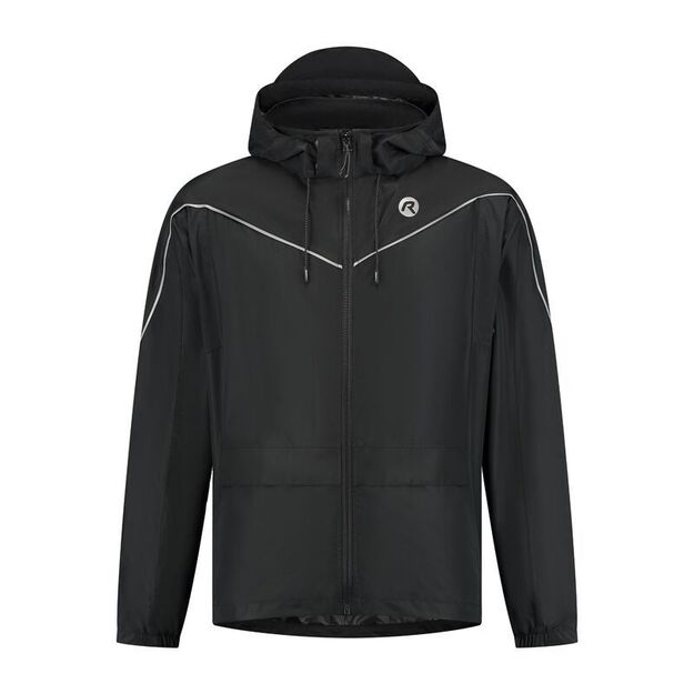 Rogelli ESSENTIAL rain jacket black 2XL