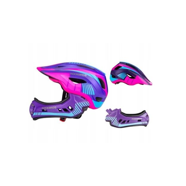 Rockbros Kids Bike Helmet 53-58cm Purple