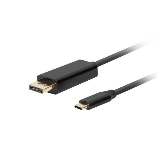LANBERG CABLE USB-C(M)->DISPLAYPORT(M) 1M 4K 60HZ BLACK CA-CMDP-10CU-0010-BK