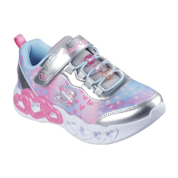 Skechers S-Lights Infinite Heart Lights-Heart Jewels 303261L-SMLT Silver/Multi