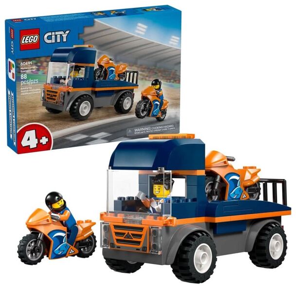 LEGO City 60491 Motorcycle Transporter