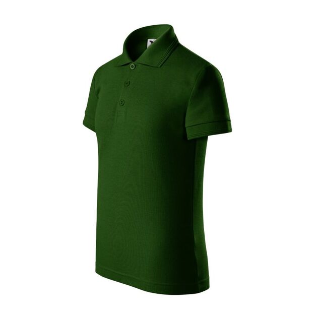 Kids\  Pique Polo Shirt (Bottle Green)