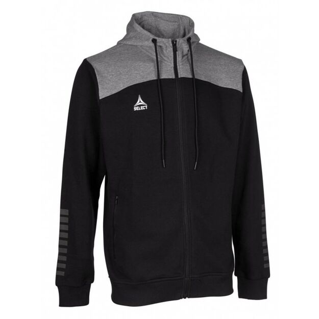 Select Oxford Zip Hoodie Women Black/Gray