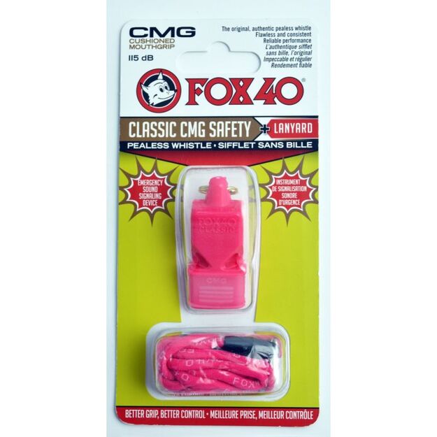 FOX CMG Classic Safety Whistle + String 9603-0408 Pink