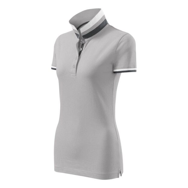 Malfini Collar Up W MLI-257A4 Silver Gray Polo Shirt