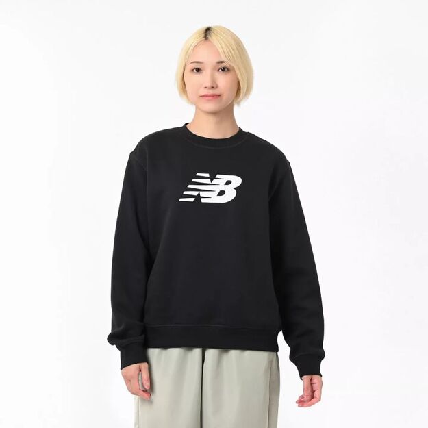 New Balance Sport Fleece Logo Crew Bk W WT43526BK sweatshirt