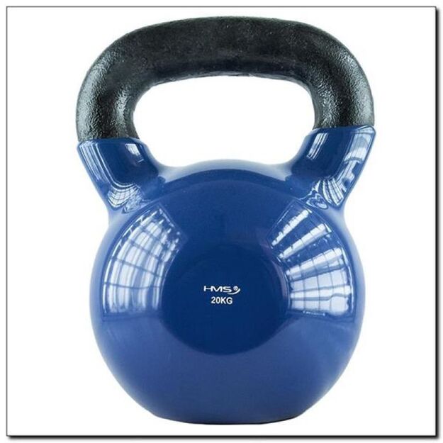 Blue HMS KNV20 20kg cast iron kettlebell