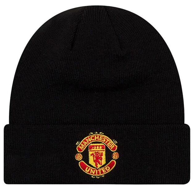 New Era Core Cuff Beanie Manchester United FC Hat 11213215 Black One size