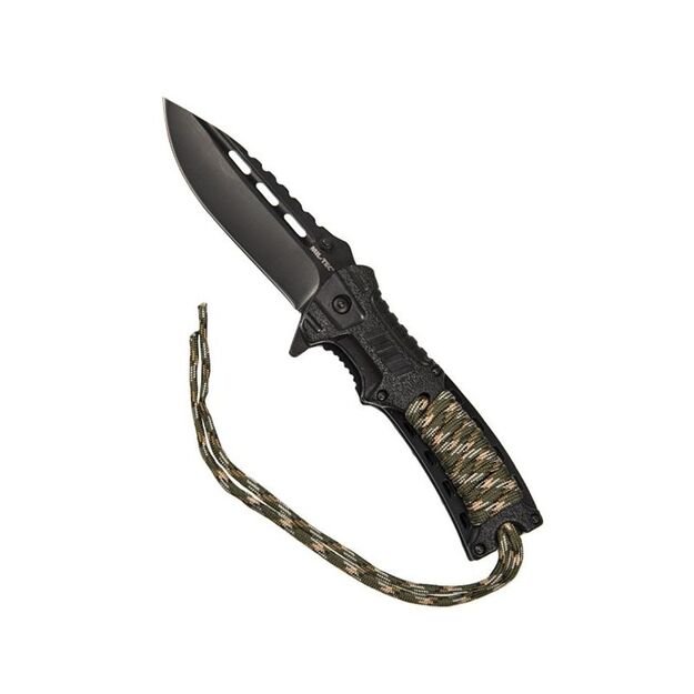 Mil-Tec Paracord Folding Knife with Fire Starter - Camo