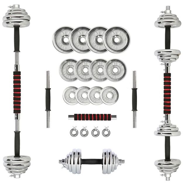 Dumbbells in a case HMS STC21 2 x 10 kg chrome