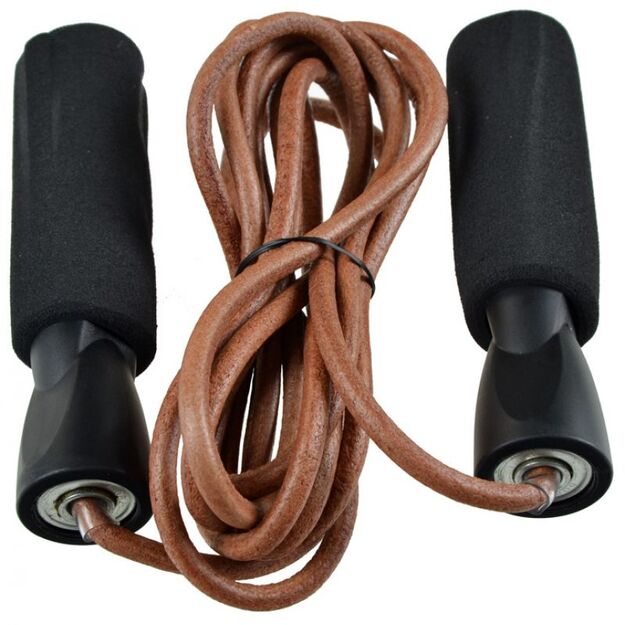 LEATHER SKIPPING ROPE WITH WEIGHT PROFIT FIT DK 1023